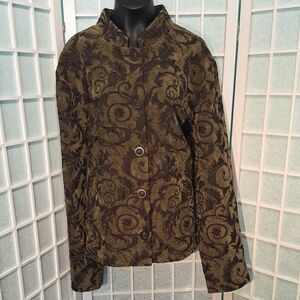 NEW! Nomadic Traders Green and Black Floral Blazer 6763